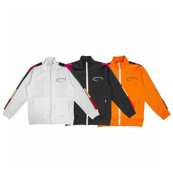 

jackets men's tracksuits spring autumn leisure sports suit hooded colorful edge sportswear and long pants, Black;brown