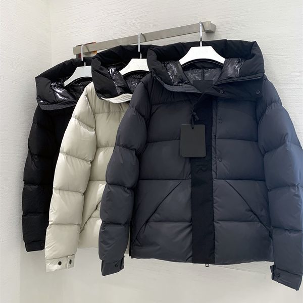 

mens black puffer jacket down parkas clothes padded quality coats outdoor keep warm outerwear cold protection badge decoration plus size 3xl