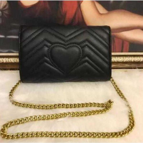 

luxury designer bags leather shoulder famous marmont bag cross body pure color womens chain messenger handbag crossbody bags