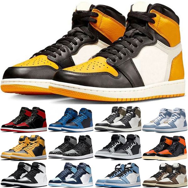 

new basketball shoes 1 1s men women gorge green light smoke grey og taxi denim bred patent bordeaux court purple fearless fragment gold toe