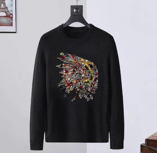 

brand new designer rhinestone sweaters for holiday asian size s-4xl, White;black