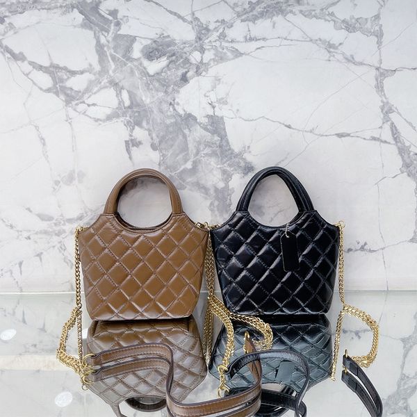 

mini designer tote bag woman leather handbags shopping bags classic hardware logochain crossbody shoulder bags canvas lining zipper wallet v