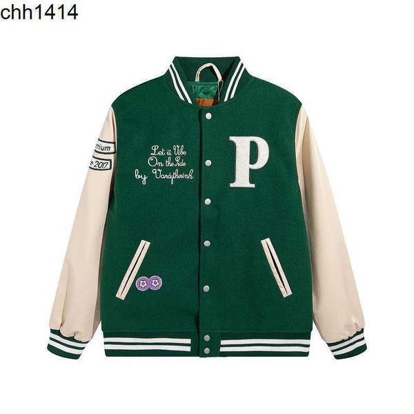 

the correct version of high street american autumn fashion brand stand collar wizard of oz cotton jacket men's and women's embroid, Black;brown