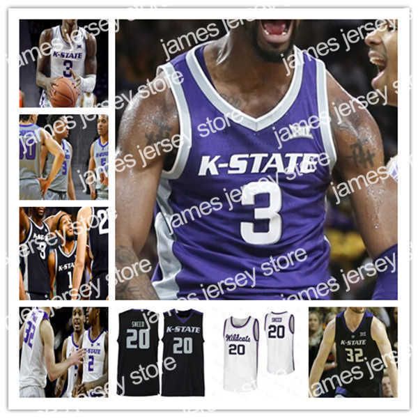

college basketball wears custom ncaa kansas k-state wildcats basketball jersey markquis nowell nijel pack mark smith mike mcguirl ismael mas, Black