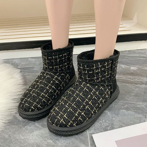

Fashion Boots Designer Classic Fashion Latest Style Black Lightweight Breathable Comfortable Insole Non slip Soft Sole Plush Warm Women
