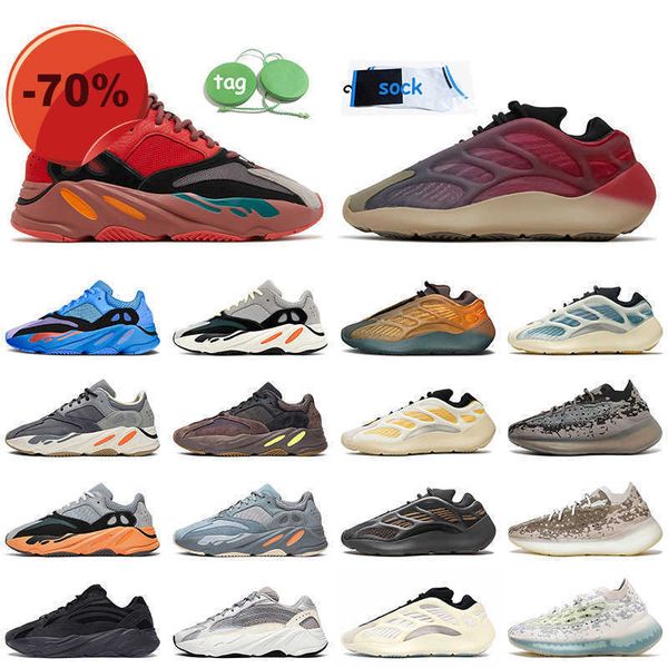

big size 36-46 sneakers women mens running shoes 700 hi-res red blue fade carbon v3 kyanite static vanta mauve cream enflame sports trainers, Black