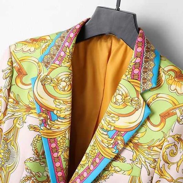 

mens suit vers designer jacket lapel shirt medusa printed cardigan coat men casual jackets 0544, Black;brown