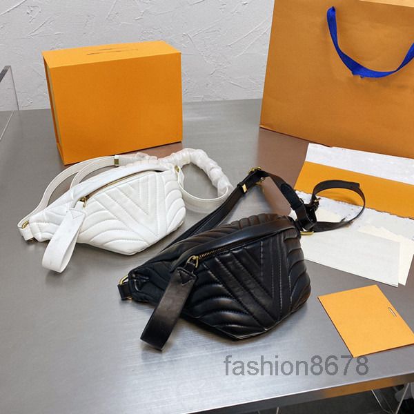 

2022 waist bags famous white black shell shoulder cross body bumbag young men women new fashion small mini lady leather
