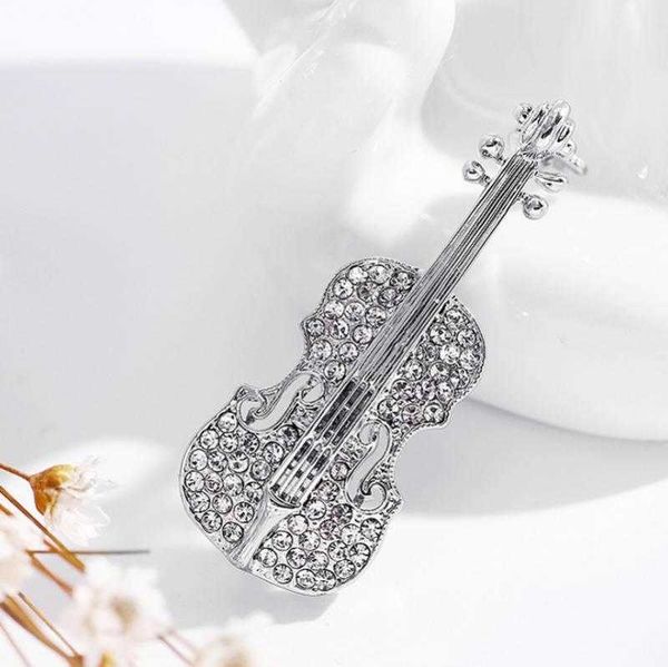 

pins brooches small violin brooch pin for men and women elegant show party fashion jewelry l221024, Gray