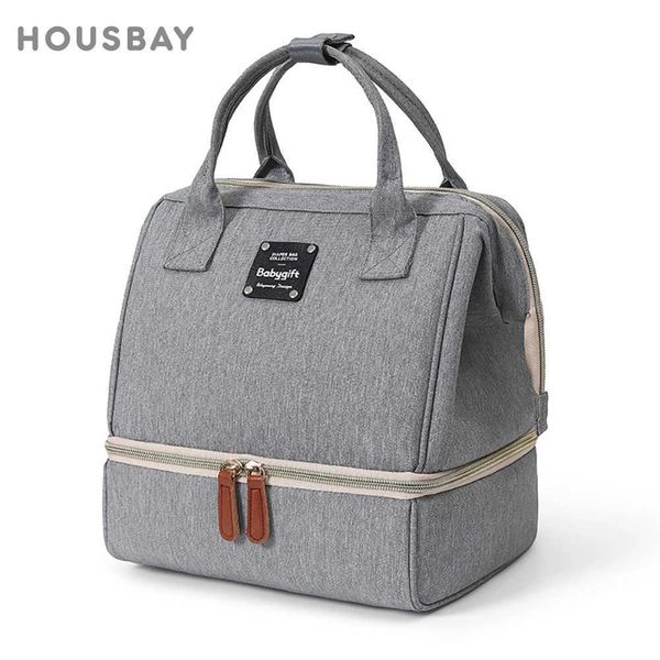 

diaper bags baby changing backpack 2 layer large capacity baby bags for mom blue gray multifunction child travel bag maternity backpack t221