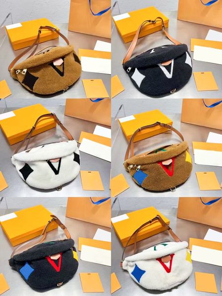 

luxurys designers bags lady teddy waistpacks belt bum bag fanny pack waist chest bumbag lambswool velour fashion handbag purse shoulder clut
