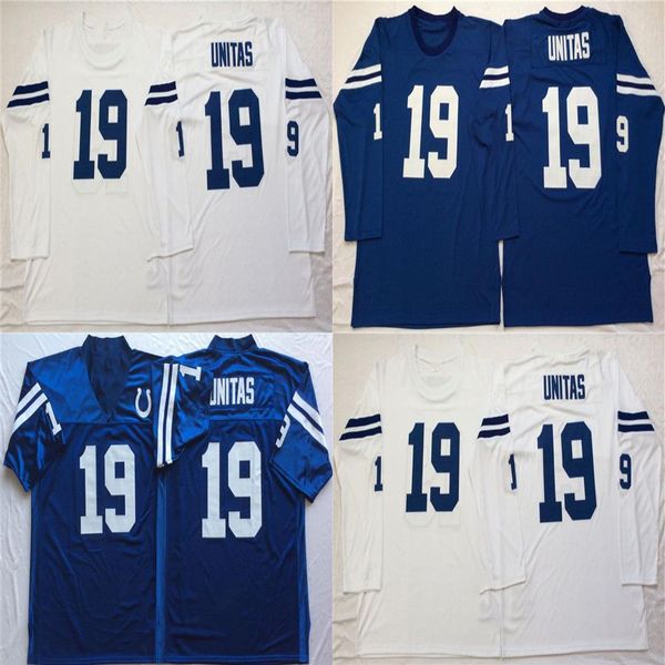 

ncaa 19 johnny unitas jersey white blue jerseys college retro football jerseys stitched mens242u, Black