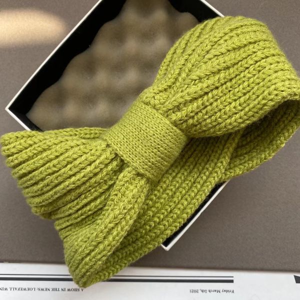 

luxury knitted bowknot headbands winter womens cross hair band new charm elastic knitteds hairs bands sports fitness headbands fashion chris, Silver