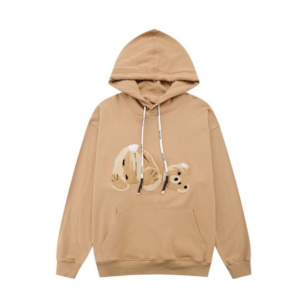 

hoodie designer hoodies new wool circle fabric 360 grams double hooded casual loose sweater youth spring and autumn trend hoodie bear pictur, Black