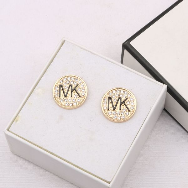 

20 style ear stud 18k gold plated 925 silver luxury brand designers letter earring geometric women crystal rhinestone pearl dangle earrings, Golden;silver