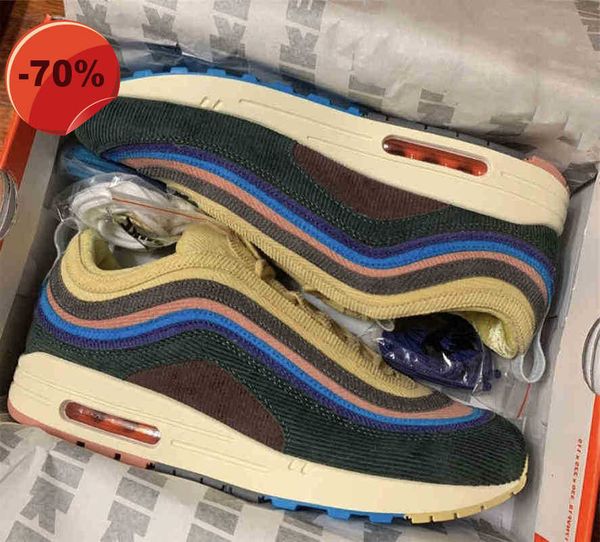 

2022 authentic 97 sean wotherspoon outdoor shoes 1/97 vf sw hybrid light blue fury lemon wash men women sports sneakers with box