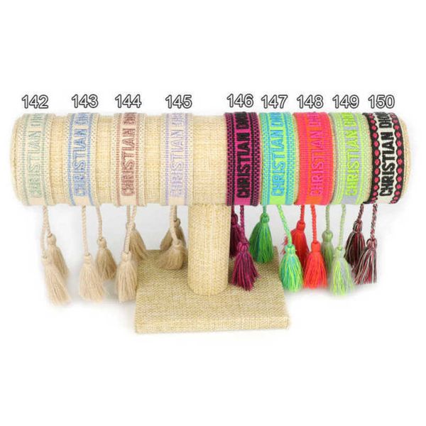 

fashion luxury bracelets women's brand d designer bangle jewelry female embroidery woven bracelet bohemian creative tassel men's g, Golden;silver