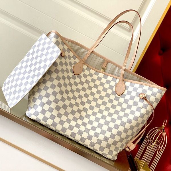 

2pcs designer tote shopping bags shoulder genuine leather women the totes bags crossbody lady fashion handbag classic case grain large capac