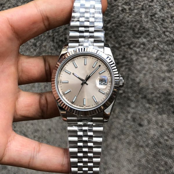 

mens watch automatic mechanical watches 41mm 36 mm super luminous waterproof 100m sapphire wristwatches montre de luxe high qual, Slivery;brown