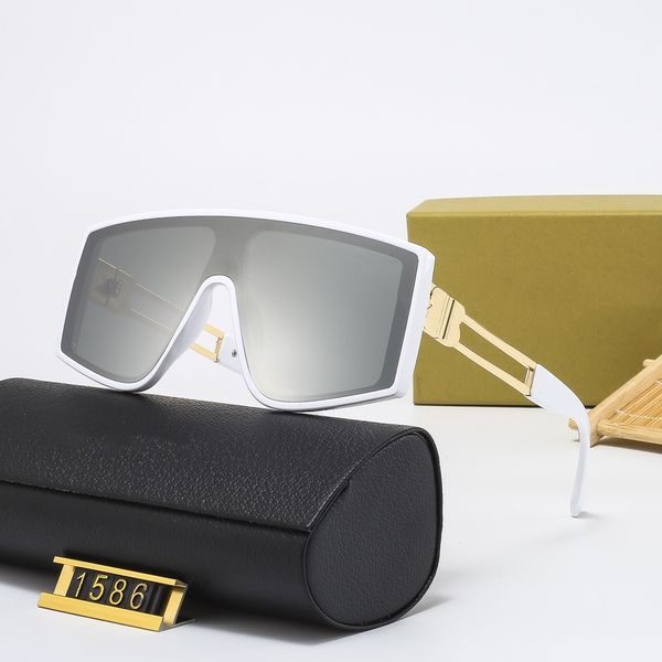 

designer sunglasses fashion summer beach glasses full frame letter rectangle design for man woman optional 1586, White;black