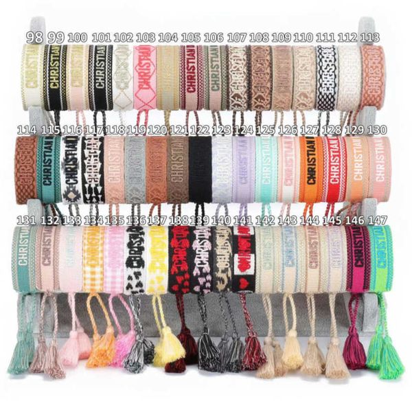 

bracelets luxury fashion women's d brand bangle designer letter embroidery bracelet hand woven jewelry bohemian rope trinket men girl f, Black