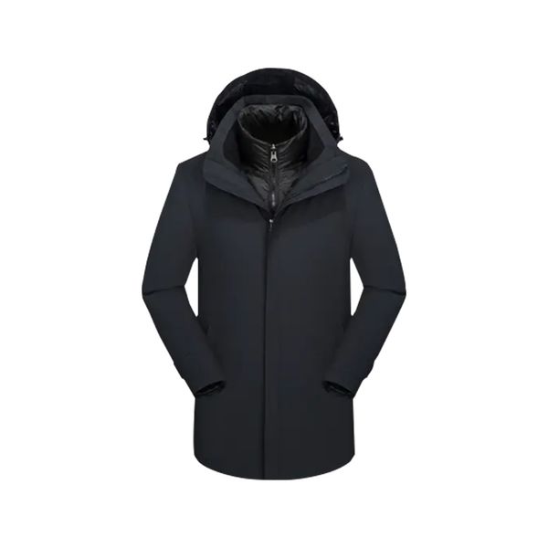 

men's down & parkas business and leisure winter clothing for men and women, Black