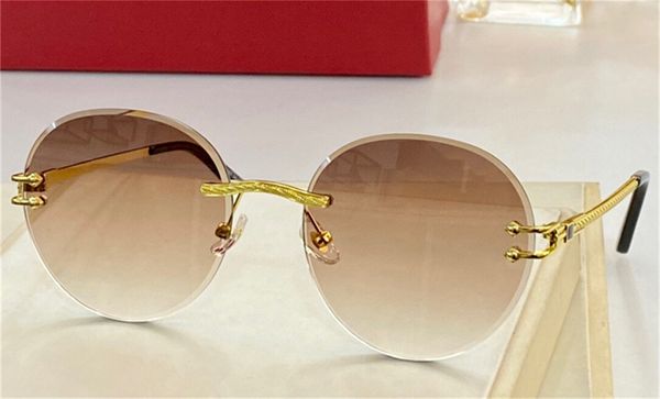 

stylish sunglasses men's and women's style uv protection vintage board frameless oval summer glasses random case, White;black