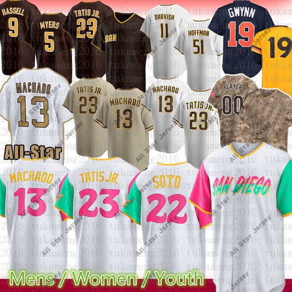 

mens women manny machado23 fernando tatis jr. baseball jersey 22 juan soto san diego tony gwynn wil myers trent grisham ha-seong kim joe, Black