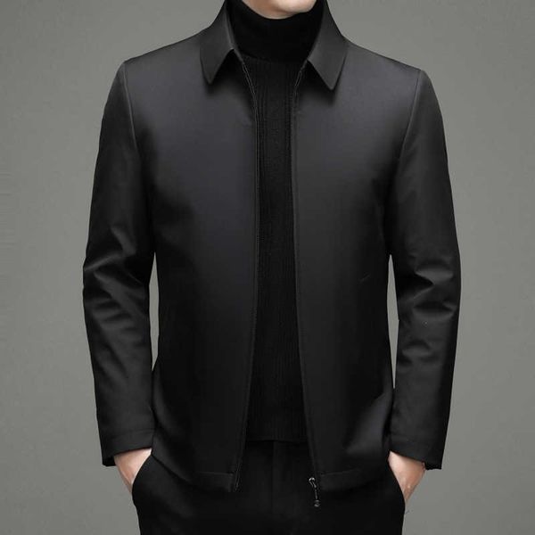 

2022 new autumn and winter jacket down for male middle-aged old fathers detachable liner warm thick coat, Black