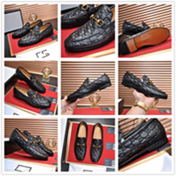 

39 model black designer mens loafers luxury dress shoes driving genuine leather italian slip on casual shoes fashion flats 38-45