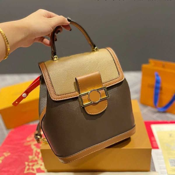 

designer women backpack bags rreplica brown flower backpacks luxury leather shoulder crossbody handbags fashion classic lady handbag purse, Red;black