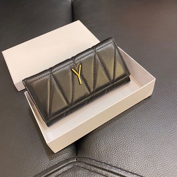 

women purses designer wallet zipper bag female purse fashion card holder pocket long women bags with box, Red;black