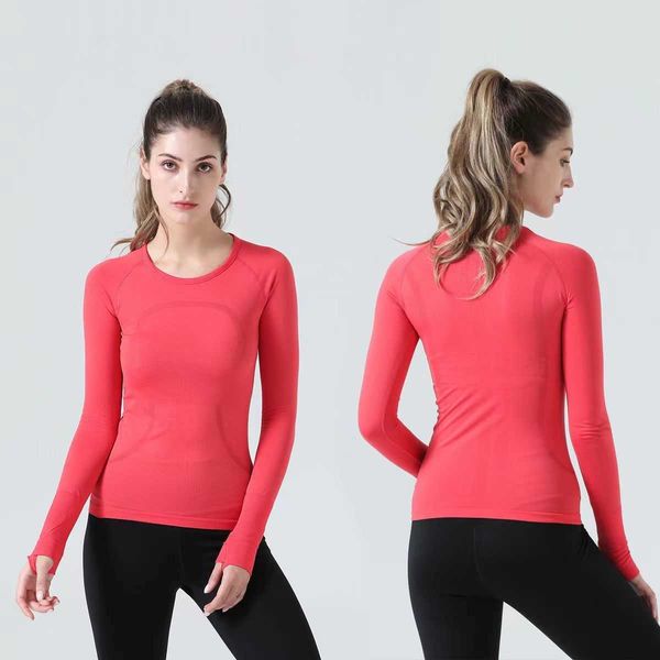 

ladies yoga womens wear swiftly tech sports t shirts long sleeve outfit t-shirts moisture wicking knit high elastic fitness workout lulus67