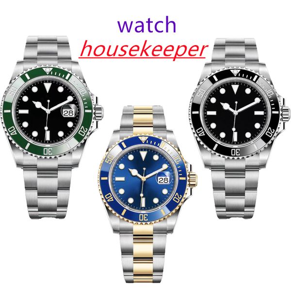 

2022 business men's watches automatic mechanical ceramic case 40mm stainless steel sliding buckle sapphire luminous watch, Slivery;brown