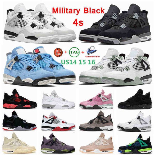 

basketball shoes dr black cat university blue milttary canvas bred white cement pine green red thunder sports jumpman 4 men