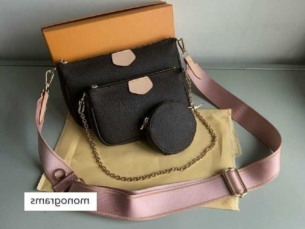 

bags messenger women genuine leather handbags multi accessoires purses flower mini pochette 3pcs