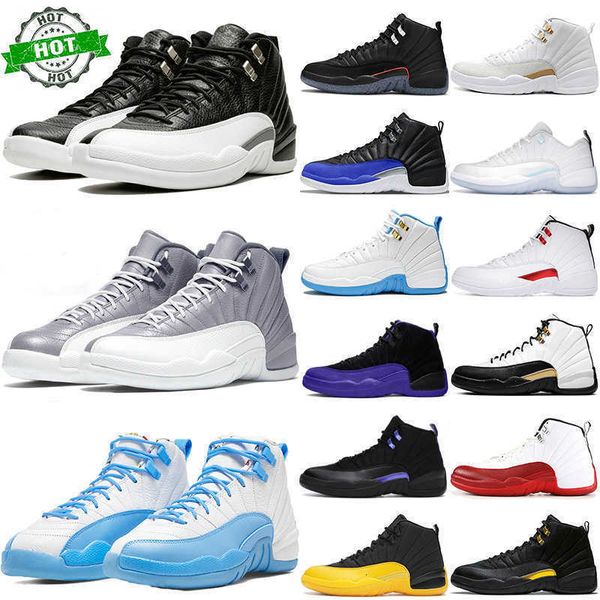 

dr 12 shoes 12s stealth basketball men women off royalty taxi utility grind university gold cool grey bred concord gamma blue 11s 11 cherry, Black