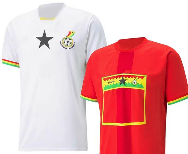 

22-23 ghana soccer jerseys world national team mens kids women thai quality 5 thomas 9 j.ayew 10 a.ayew 11 wakaso 13 gyan design your own fo, Black;yellow