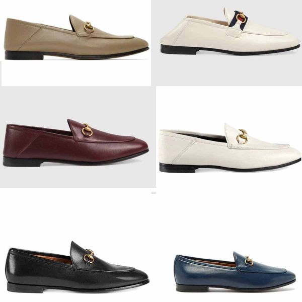 

fashion women slip on loafer shoes dress flat brixton horsebits loafers black leather luxury brand woman designer winter autumn style 35-42