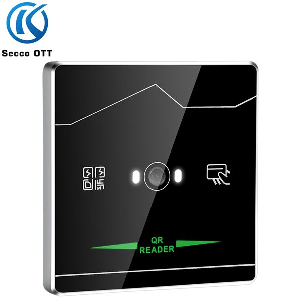 

static dynamic qr code card reader embedded installation ultra-thin metal dc 12v wiegand rs232 rs485 ttl level usb interface 13.56mhz ic car
