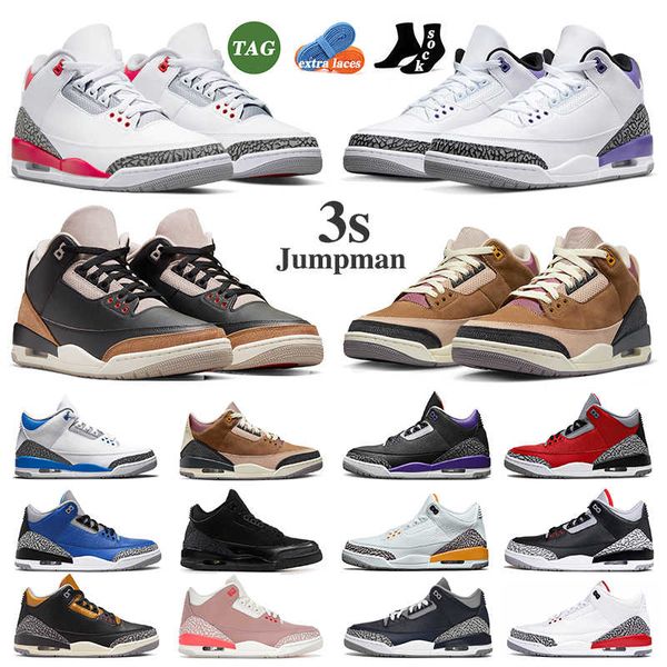 

low 3 3s basketball shoes women men cardinal fire red dark iris desert elephant racer blue unc pine green cool grey black cat court purple m