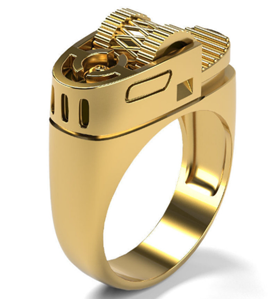 

european and american lighter silvers silver silver plated ring torch man rings cigarette lighter stylish cooling