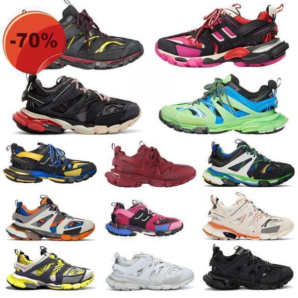 

factory paris 3 0 track s triple s clunky sneakers grey orange mens blue version designer women men sport shoes sneaker size 3645