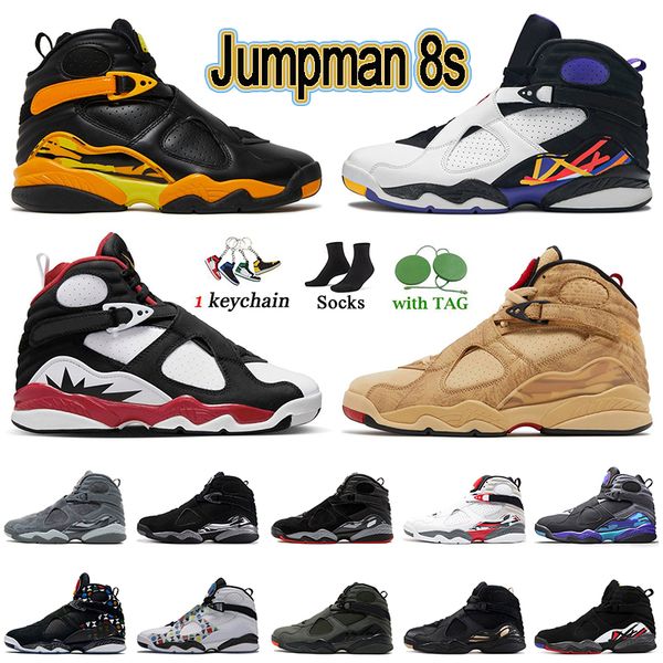

jumpman 8 8s mens women basketball shoes aqua black taxi rui hachimura samurai paprika bugs bunny chrome three peat quai 54 white south beac