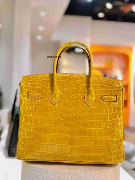 

designers handbags herme birkin women bags spring/summer 2023 new high gloss nile crocodile 30cm fashion women's tom0 large capacity ay