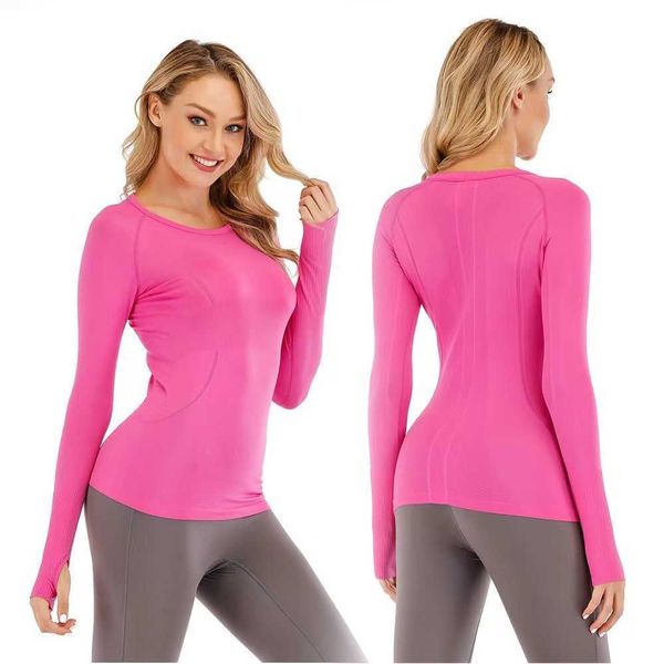 

tech 1.0yoga swiftly womens ladies wear sports t shirts long sleeve outfit t-shirts moisture wicking knit high elastic fitness workout mrg5, White