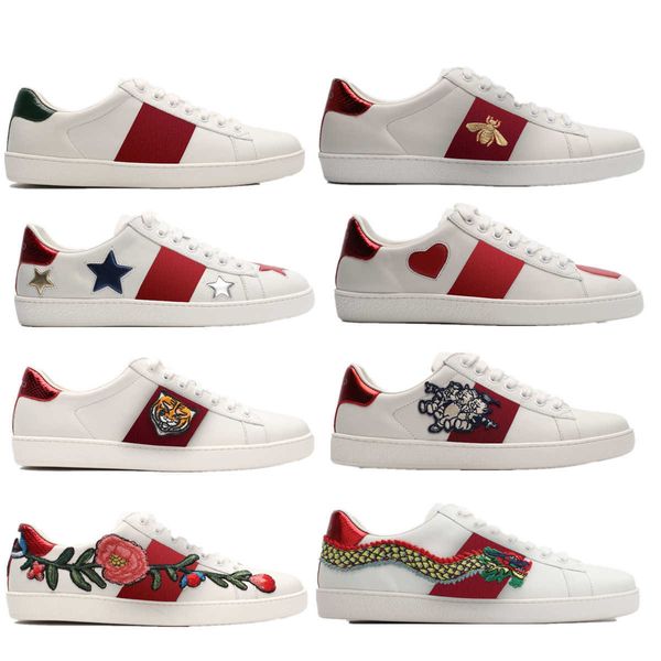 

shoes stripe designer ace embroidered real leather designers sneakers woman