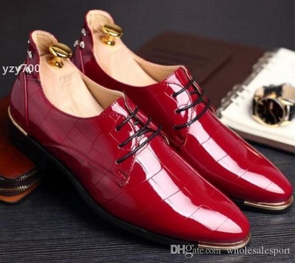 

red-bottoms shoe christians fashion italian designer formal mens rivets red dress shoes genuine leather black luxury wedding male shoes tso