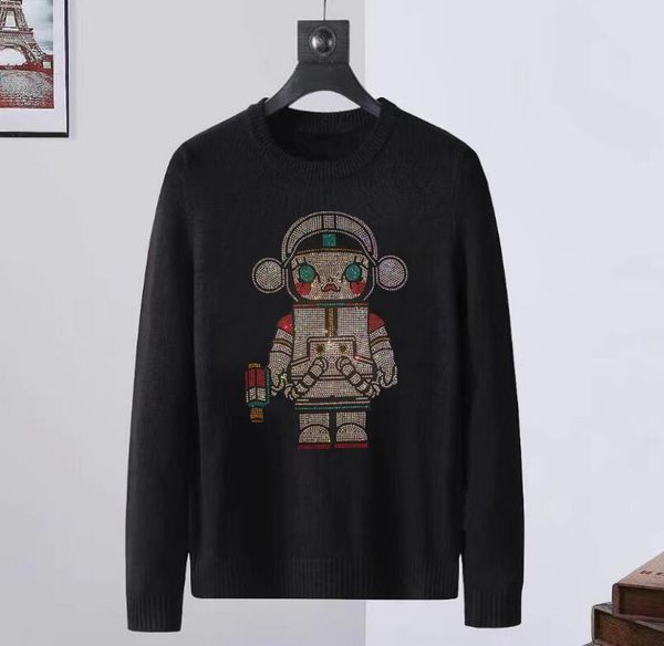 

designer rhinestone sweaters popular men's gifts boys sweater drop, White;black