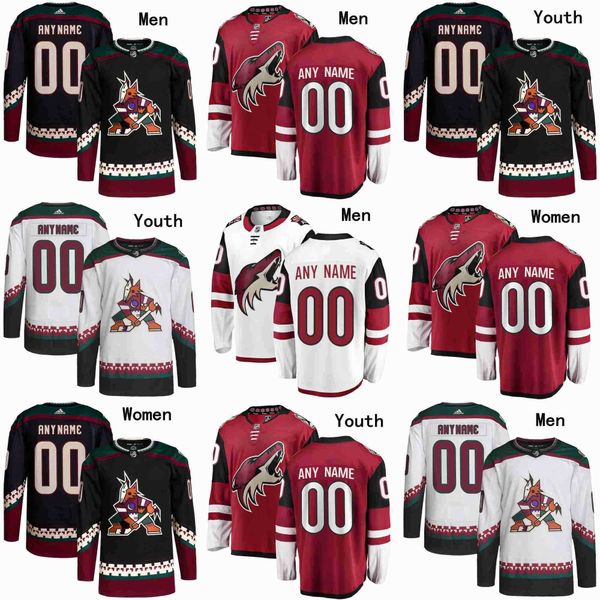 

arizona hockey coyotes jerseys 3 josh brown 61 dysin mayo 90 j.j. moser 2 patrik nemeth 51 troy stecher 25 conor timmins 4 juuso valimaki 39, Black;red